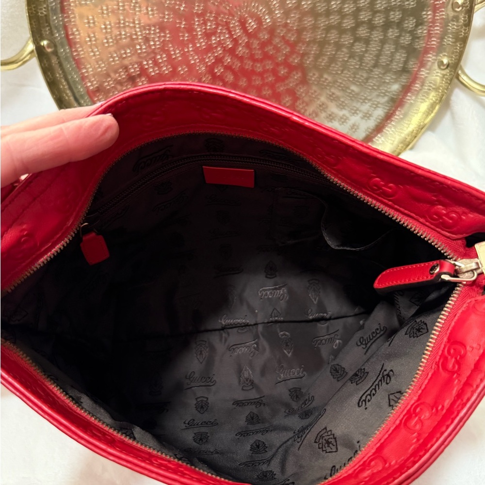 Gucci Red Leather Crossbody Bag - Picture 9 of 13
